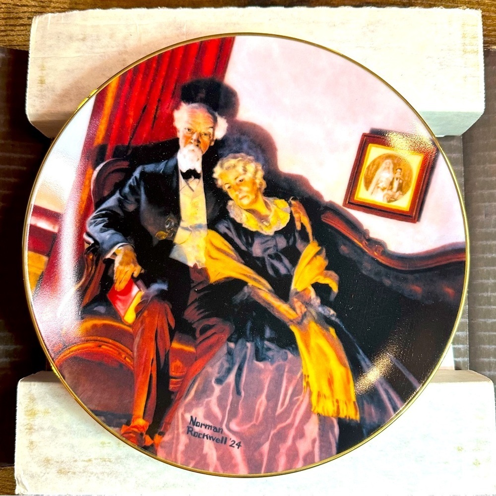 The Bradford Exchange Norman Rockwell Edwin M Knowles “End Of Day” with box​​​